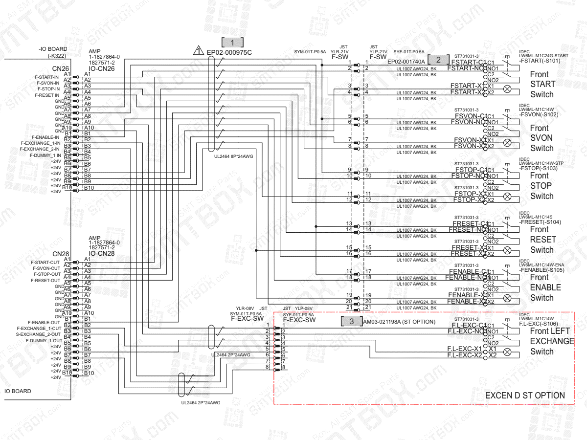 Base - Front Operation SW on Hanwha (Samsung Techwin) Excellent Modular Excen Pro (D) Standard SMT Placer