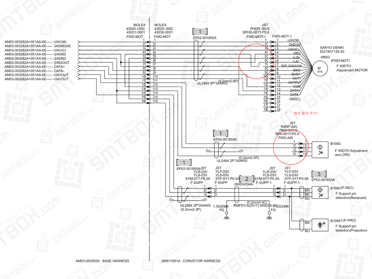 Base - Front Width Motor on Hanwha (Samsung Techwin) Excellent Modular Excen D M L SMT Placer