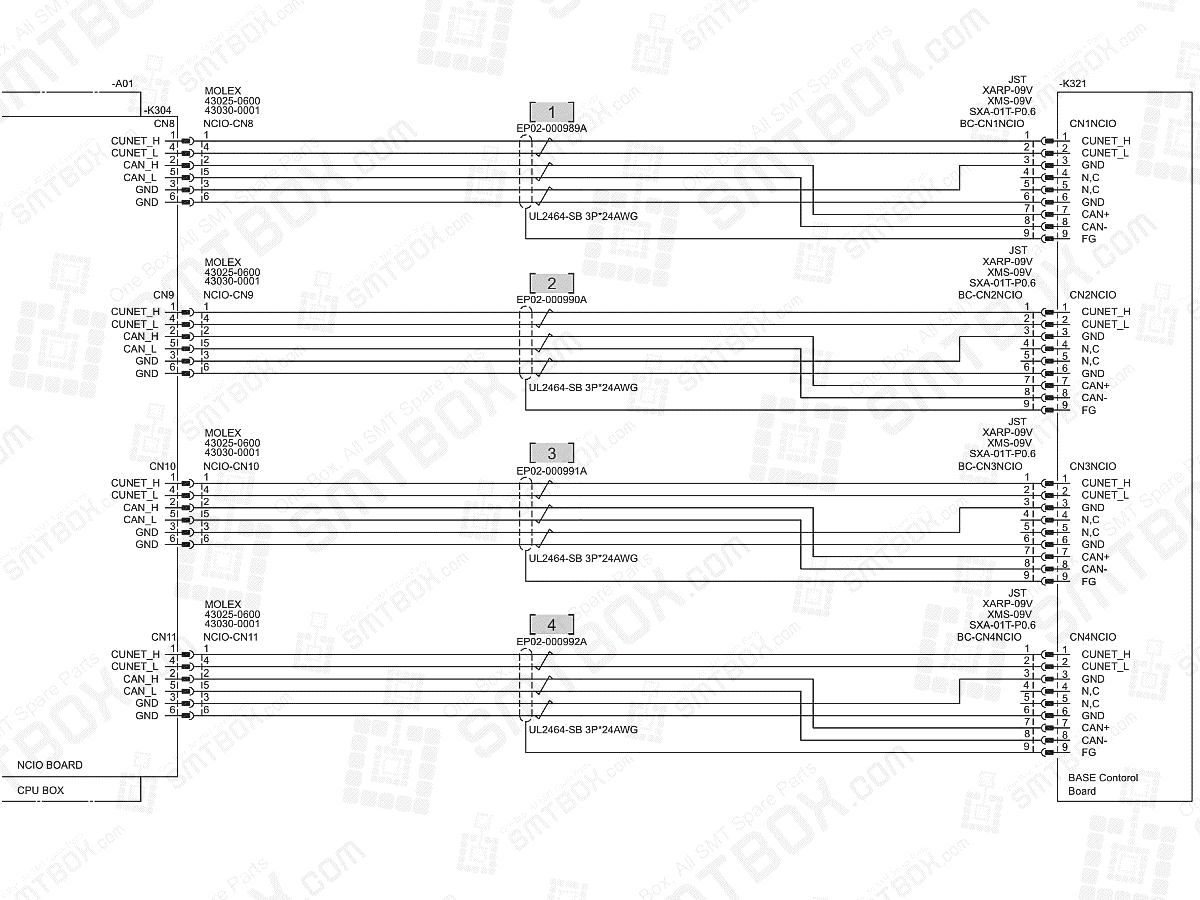 Base - NCIO Base Communication on Hanwha (Samsung Techwin) Excellent Modular Excen Pro (D) (M) (L) SMT Placer