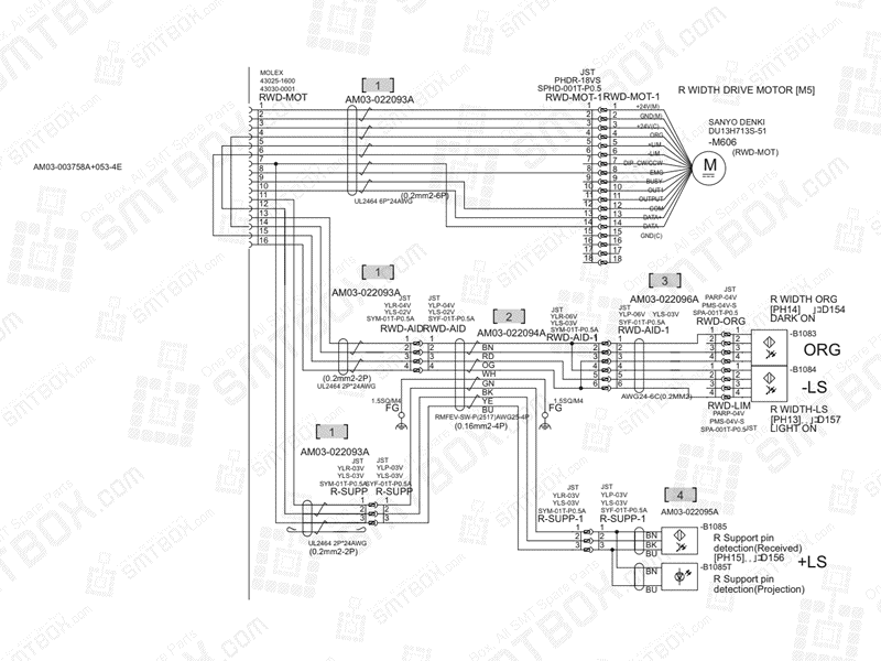 Base - Rear Width Motor - Large Conveyor Option on Hanwha (Samsung Techwin) Excellent Modular Excen D M L SMT Placer