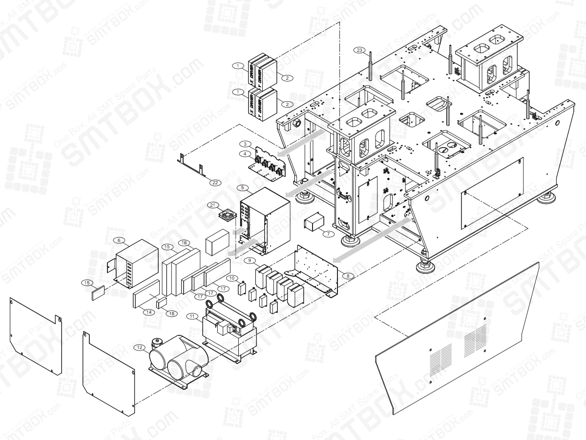 Base Frame (1/2) on Hanwha (Samsung Techwin) Excellent Modular EXCEN PRO (D) (M) (L)