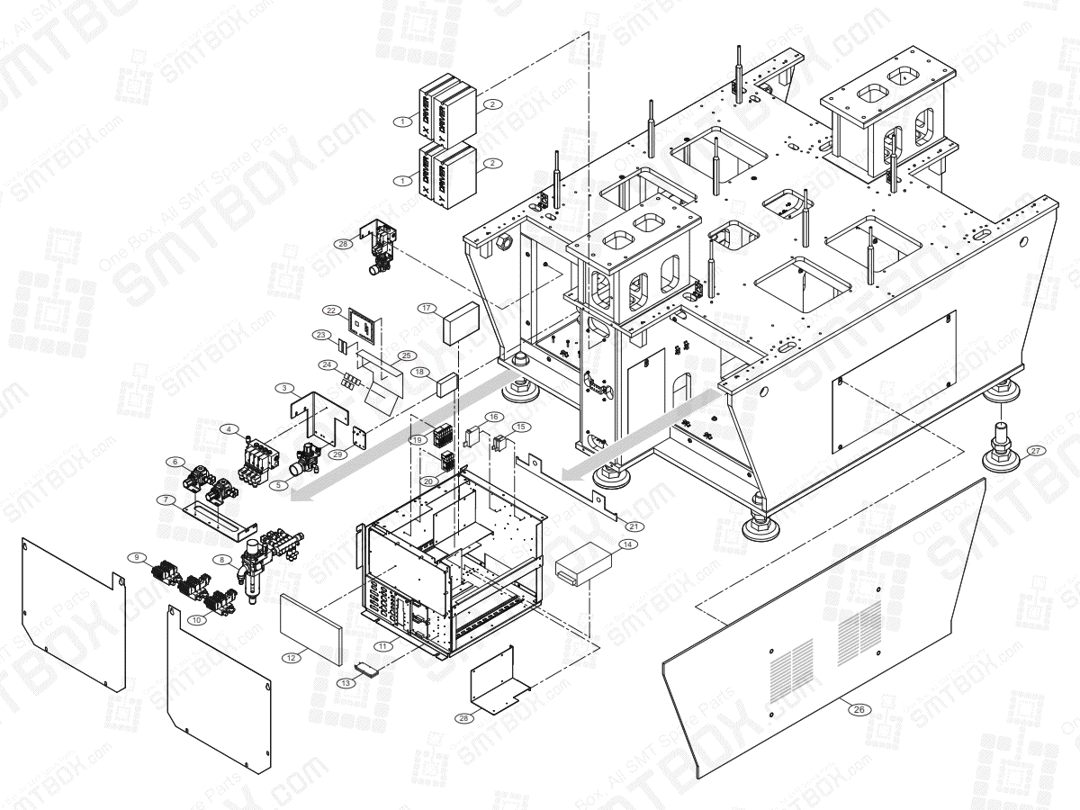 Base Frame (2/2) on Hanwha (Samsung Techwin) Excellent Modular EXCEN PRO (D) (M) (L)