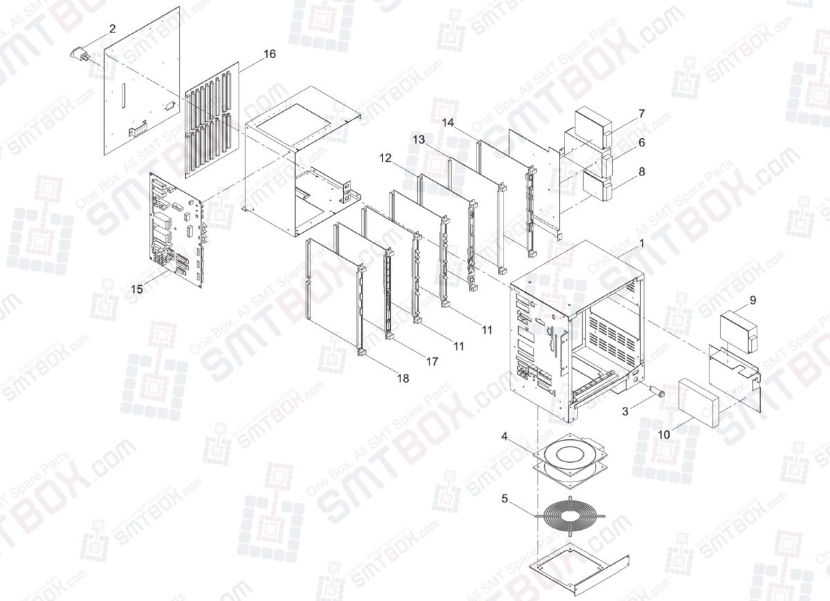 CPU BOX & Wiring KXFK000HA00 on Panasonic SP60P-L High Speed Screen Printer
