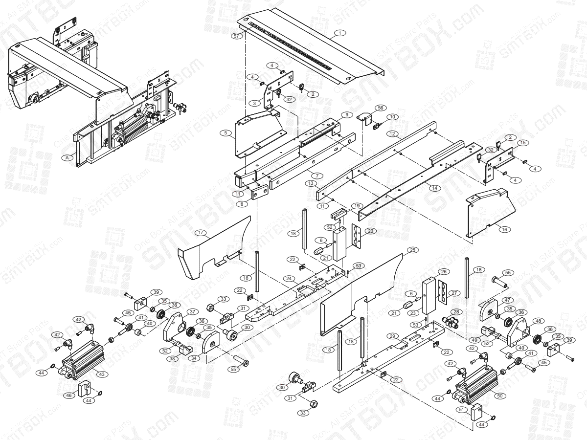 Cart Clamp AF BR AM03-008028A On Hanwha Techwin Excellent Modular EXCEN PRO (M) (D) (L) Component Placer