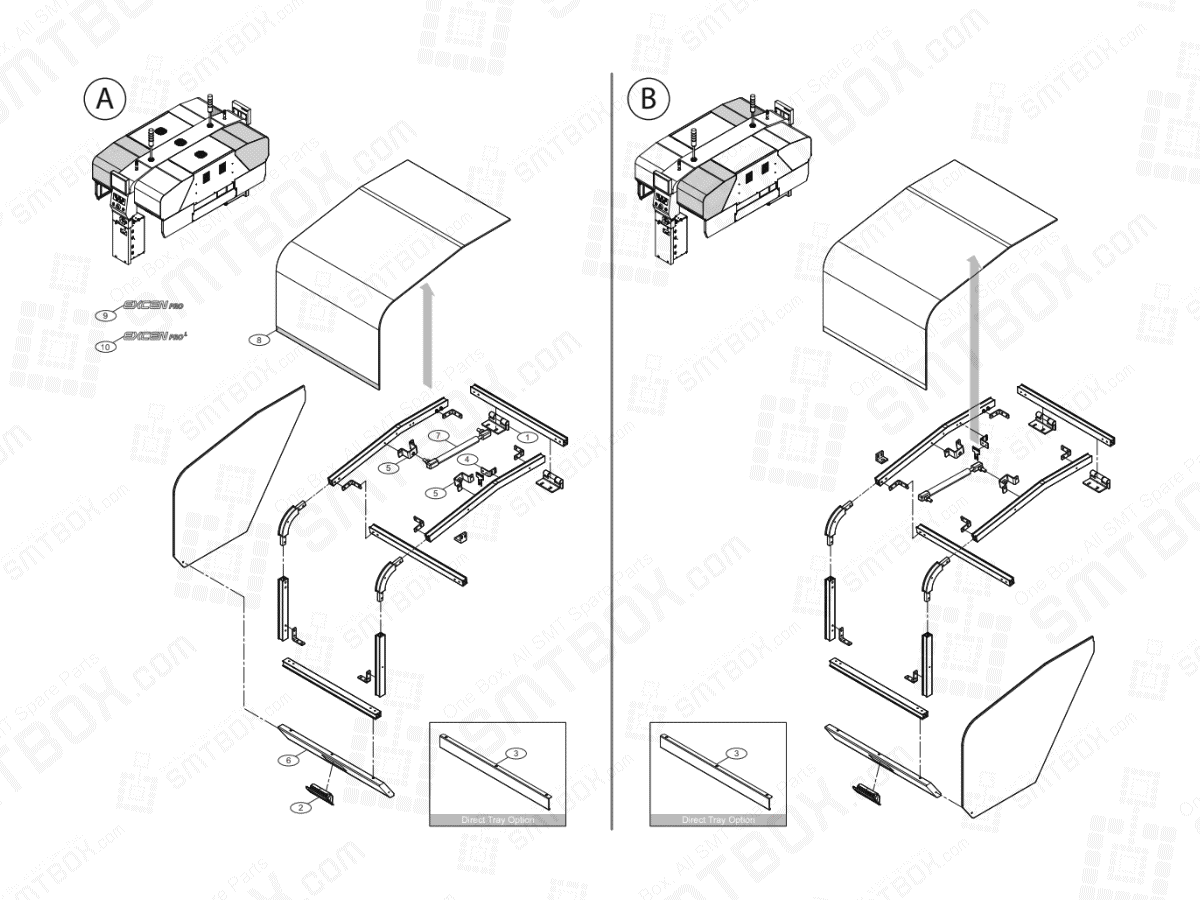 Cover Door (ST) AM03-017791A AM03-017793A On Hanwha Techwin Excellent Modular EXCEN PRO (D) (M) (L) SMT Component Placer