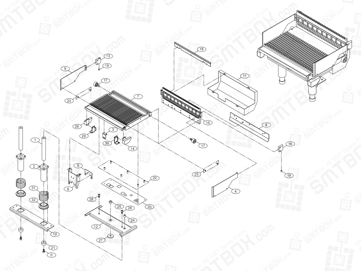 Docking Cart (1/2) On Hanwha Techwin Excellent Modular EXCEN PRO (D) (M) (L) SMT Component Placer