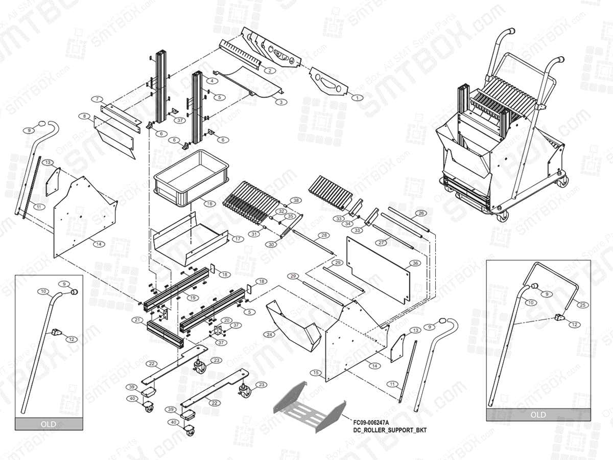 Docking Cart (2/2) On Hanwha Techwin Excellent Modular EXCEN PRO (D) (M) (L) SMT Component Placer