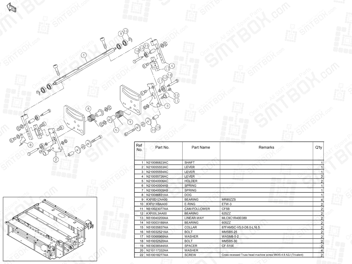 KN610069934AA-16-4 of Panasonic NPM Tray Feeder Drawing-out Section N610069934AA
