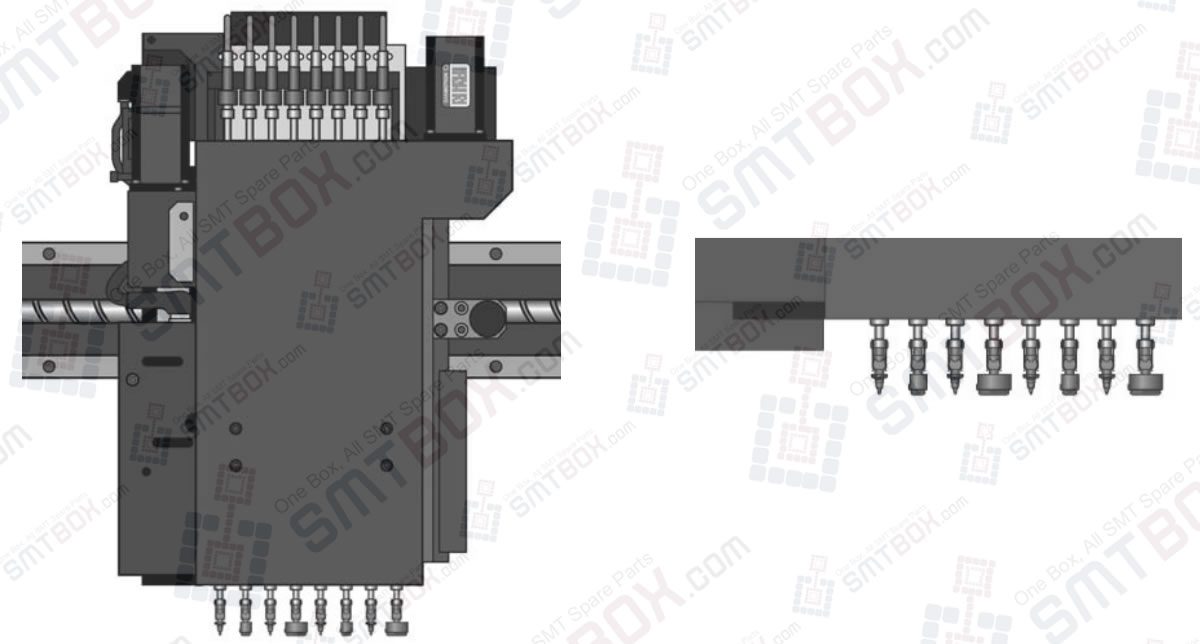 Mounting Heads Configuration on Philips Assembleon MG-1R High Speed Multifunctional Production Machine