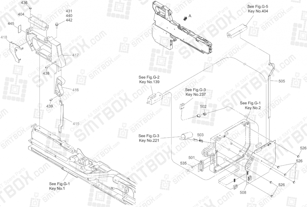 Operation Panel Section and Motor Control PCB on Hitachi Yamaha SMT Tape Feeder Part List of GT-12161B GD-12161B