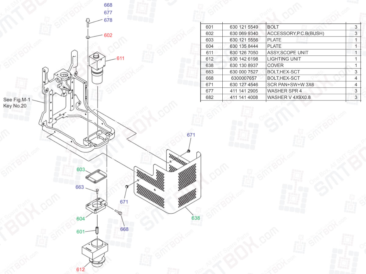 PEC Recognition Camera For Head Section on Yamaha Hitachi Chip Mounting System HH-G300 High Speed Head Unit