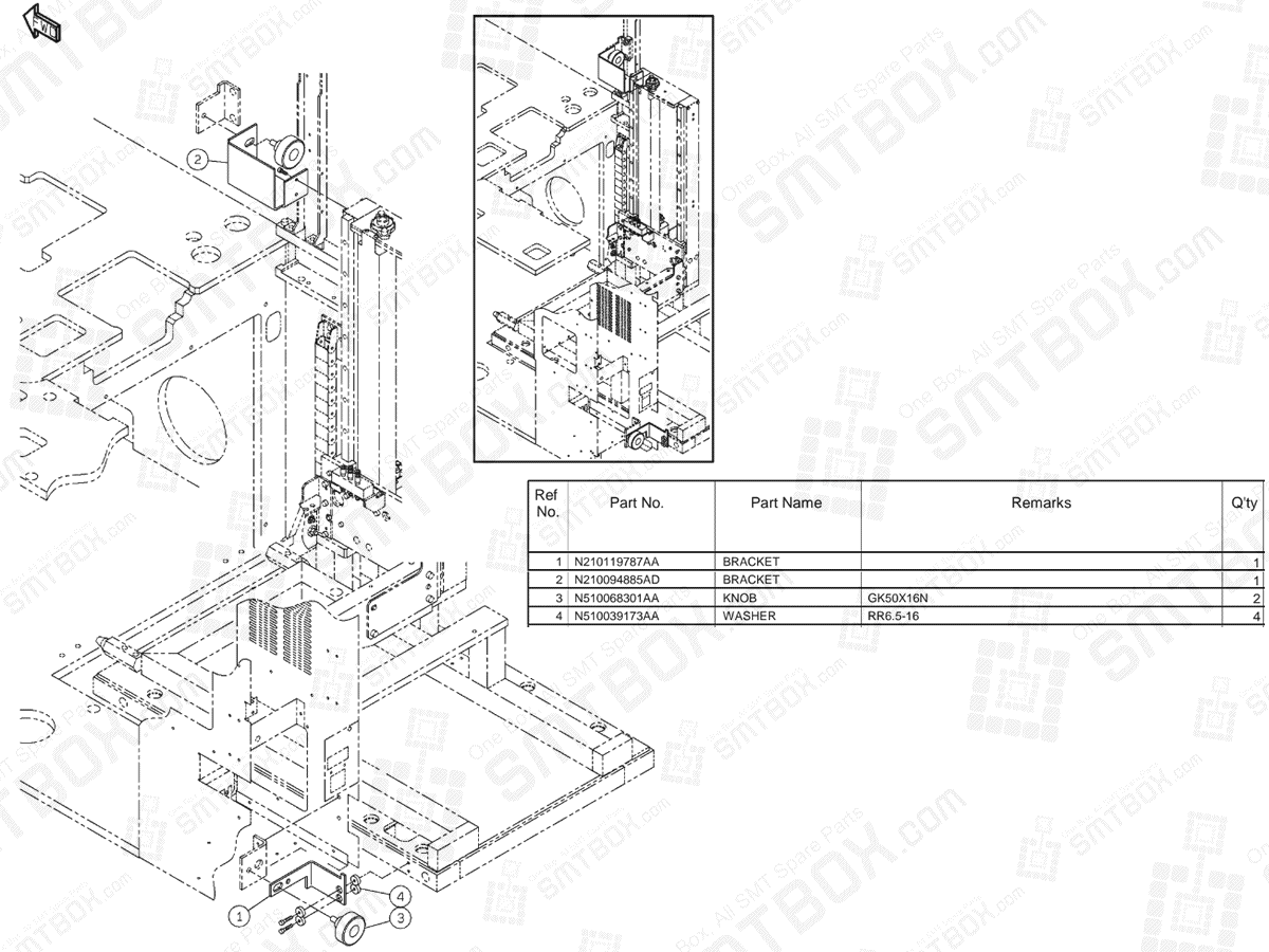 Panasnoic NPM Tray Feeder Connecting Unit N610085017AA KN610085017AA-03