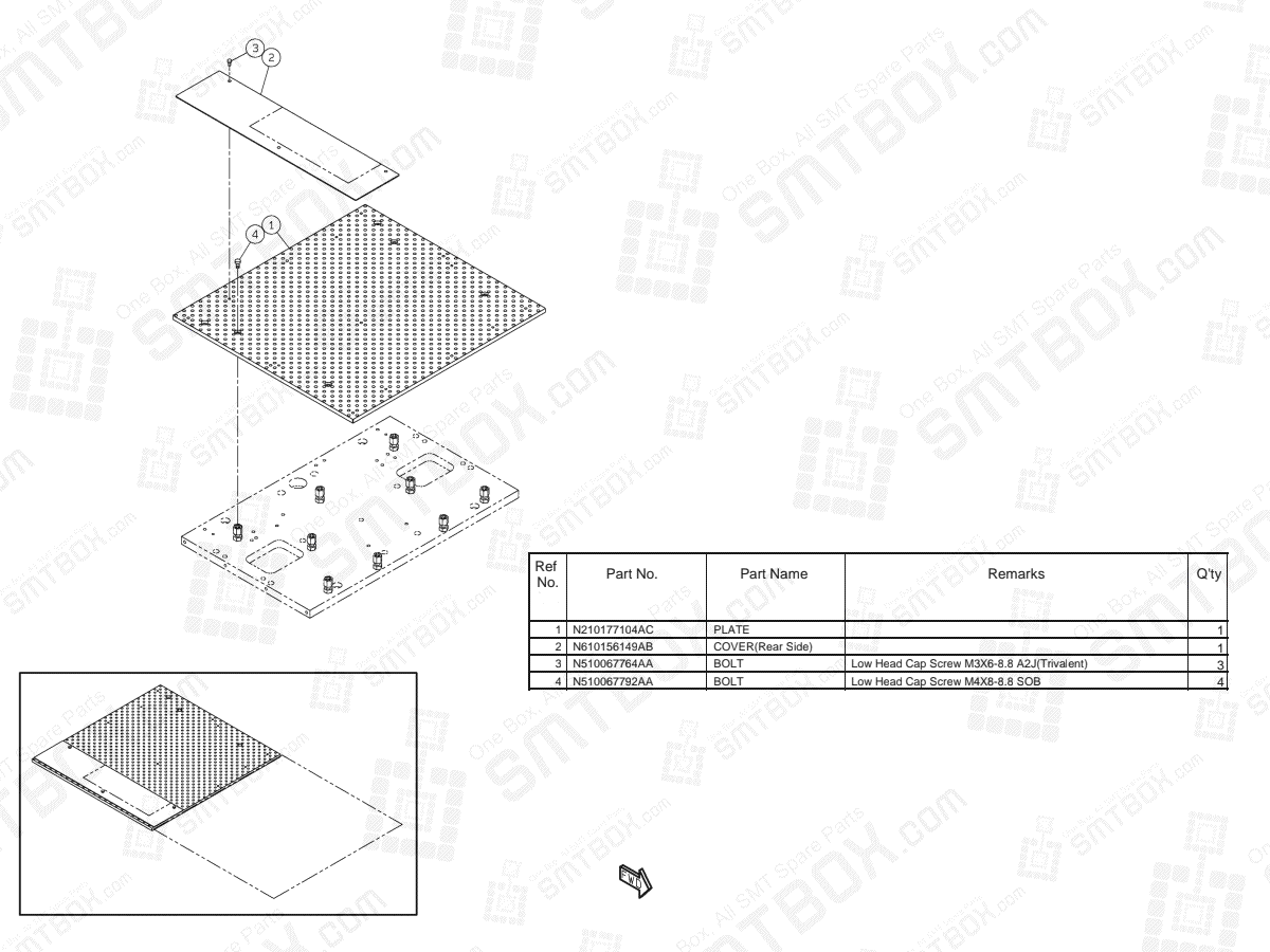 Panasonic NPM-D2 Board Support Block(Rear Side) N610156151AA KN610156151AA-03