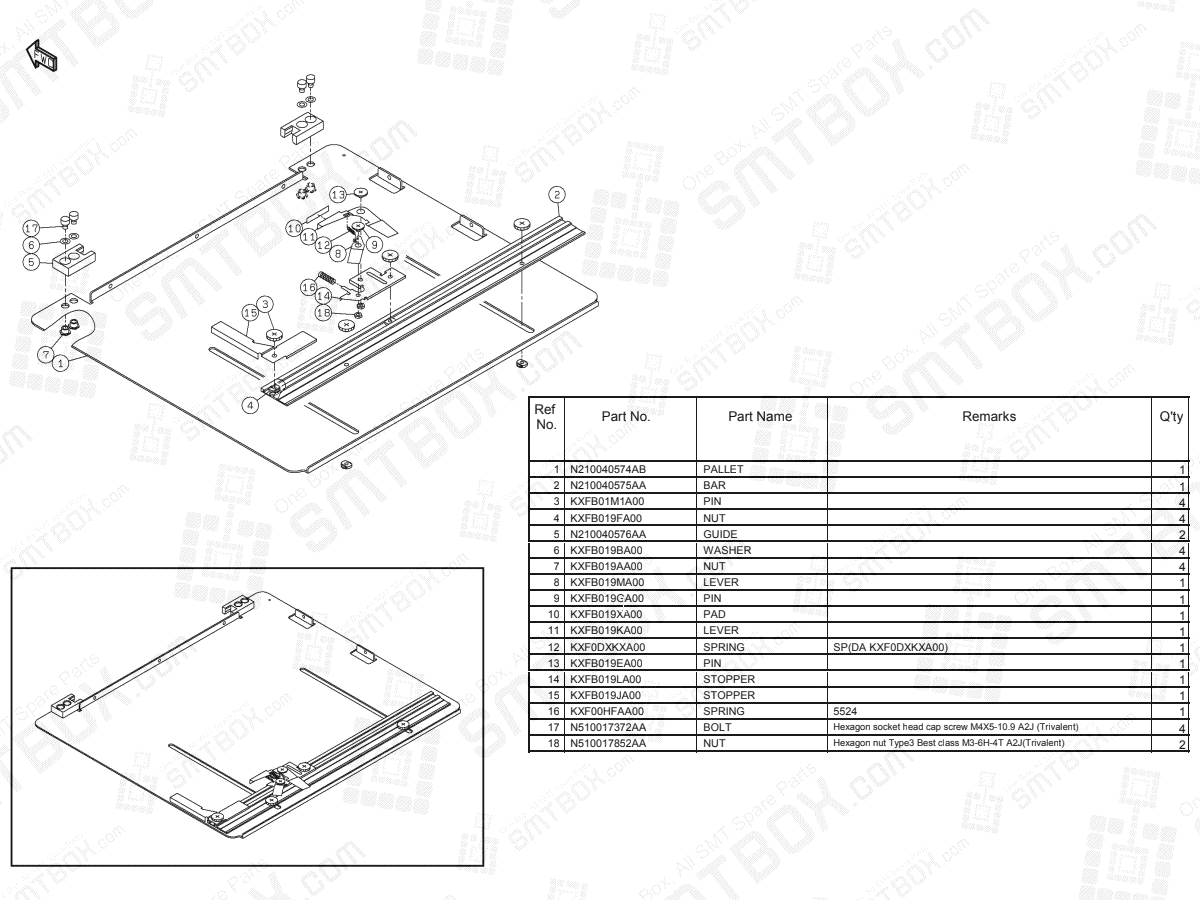 Panasonic NPM-D3 DT50S-20 Multi-Step Tray Pallet N610026560AA KN610026560AA-03