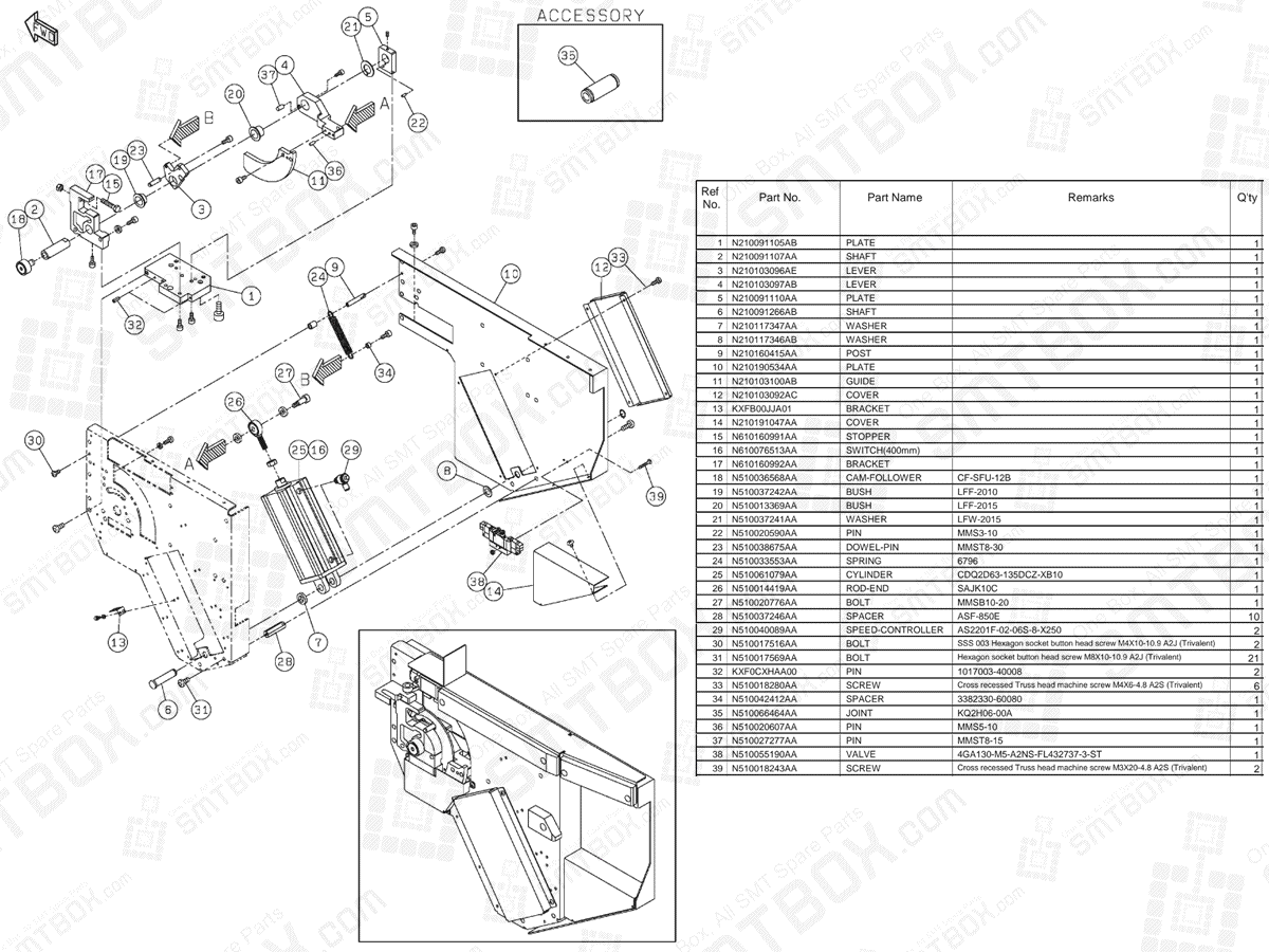 KN610160990AA-03-2 Panasonic NPM-D3 Feeder Cart Drive Unit (Rear Side) N610160990AA