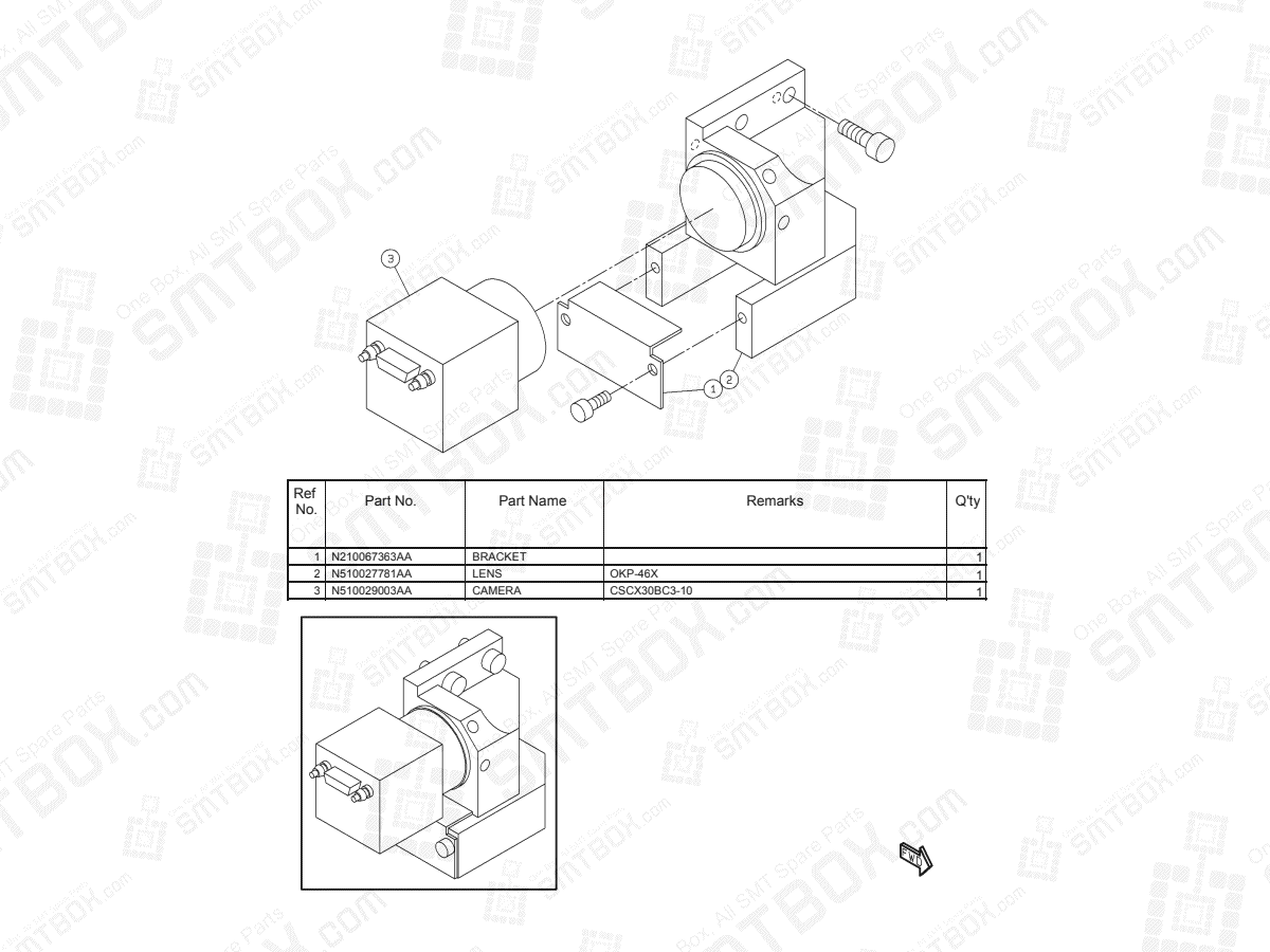 Panasonic NPM-D3 Head Camera N610041187AA KN610041187AA-06