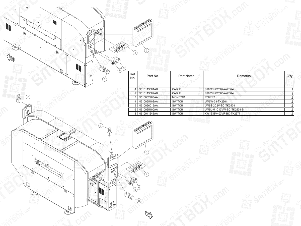 Panasonic NPM-D3 Operation Parts (H) N610161322AA KN610161322AA-01