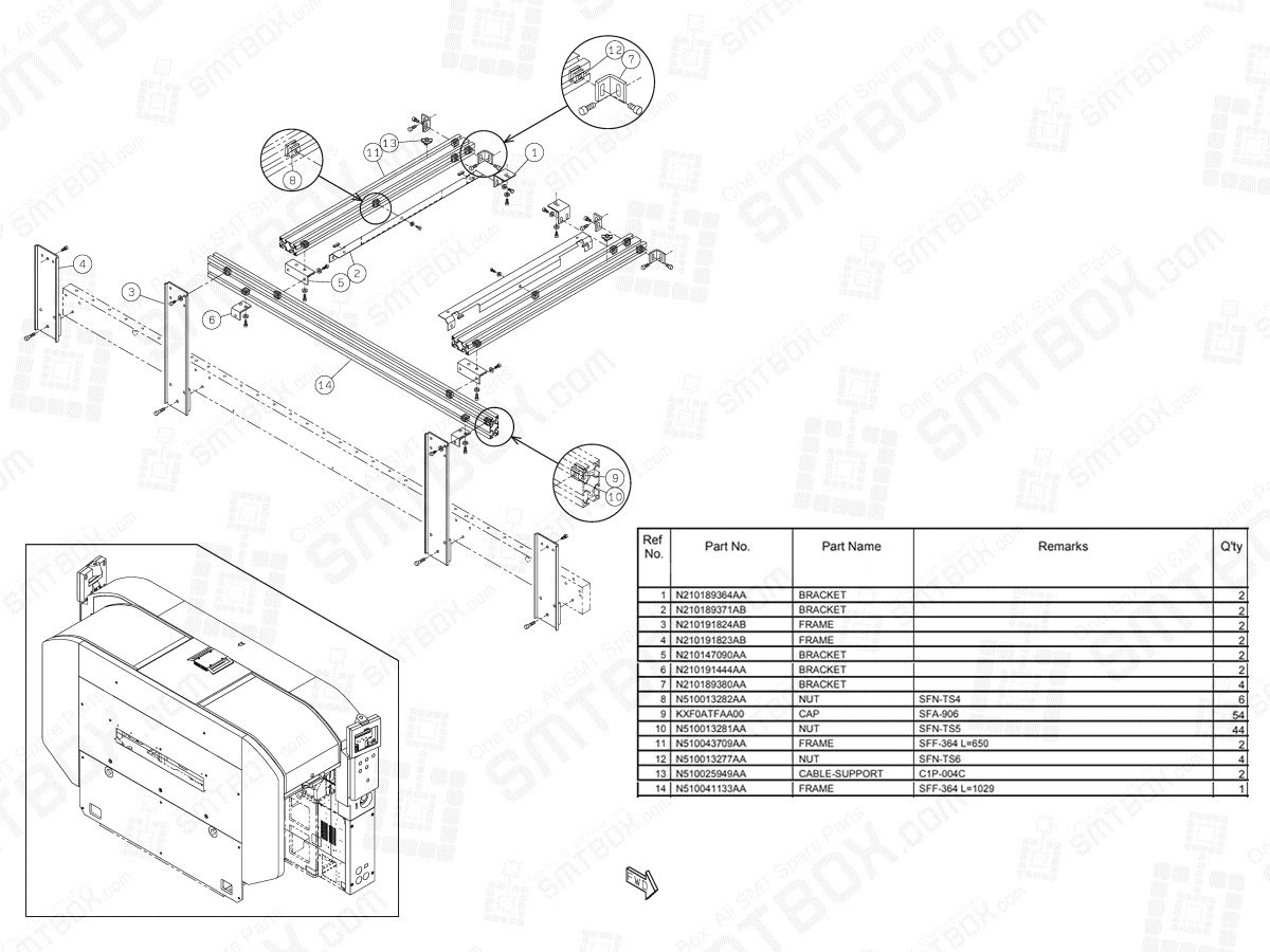 Panasonic NPM-D3 Whole Cover N610160758AA KN610160758AA-15-4