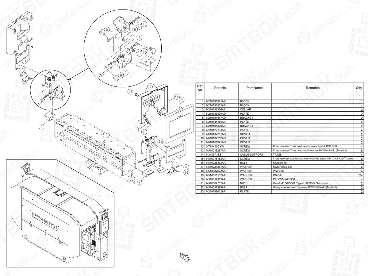 Panasonic NPM-D3 Whole Cover N610160758AA KN610160758AA-15-5