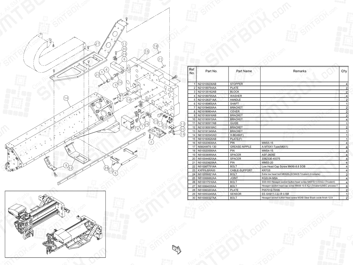 Panasonic NPM-D3 X-Axis N610160756AA KN610160756AA-13-1