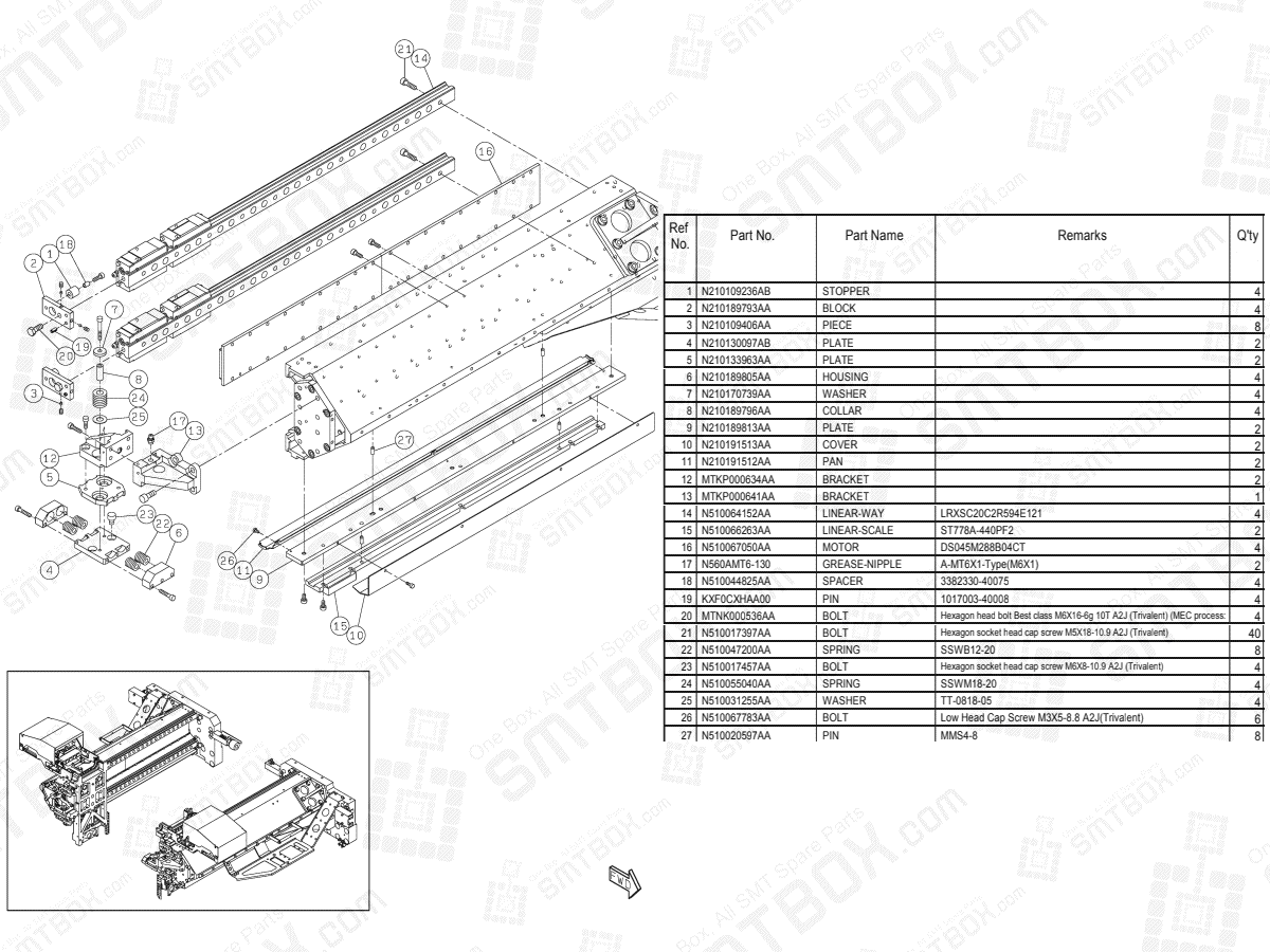 Panasonic NPM-D3 X-Axis N610160756AA KN610160756AA-13-2