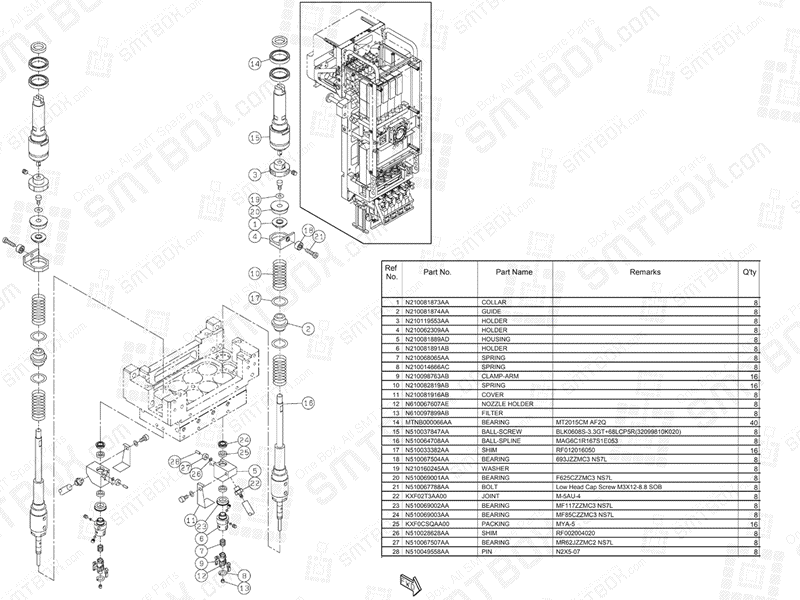 Panasonic NPM 8 Nozzle Head N610157742AA KN610157742AA-07-6