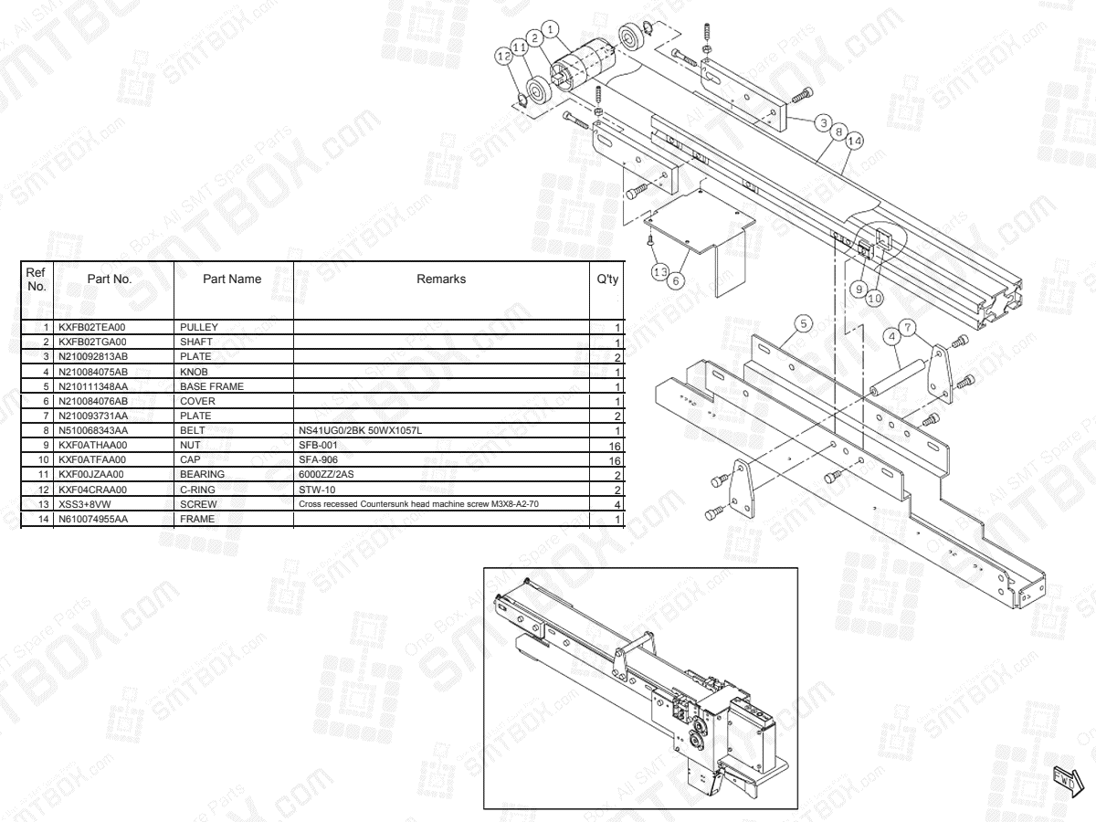 Panasonic NPM Component Eject Conveyor N610090811AA KN610090811AA-04-1