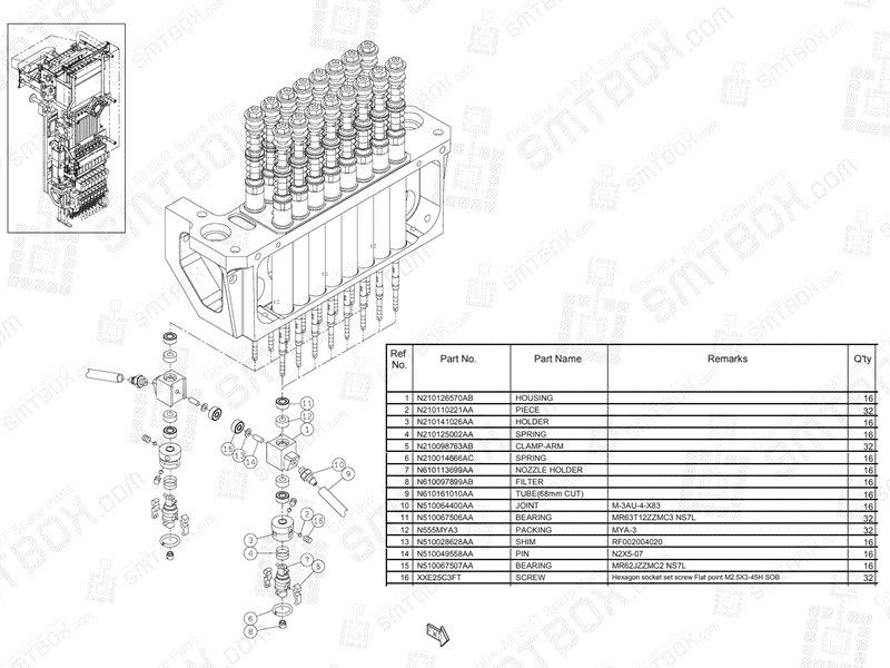 Panasonic NPM D3 Light weight 16 Nozzle Head N610159207AA KN610159207AA-10-3