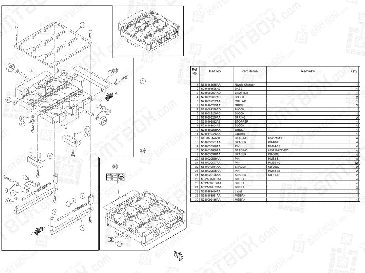 Panasonic NPM Nozzle Changer Unit (2 Nozzle Head) N610162463AA KN610162463AA-00