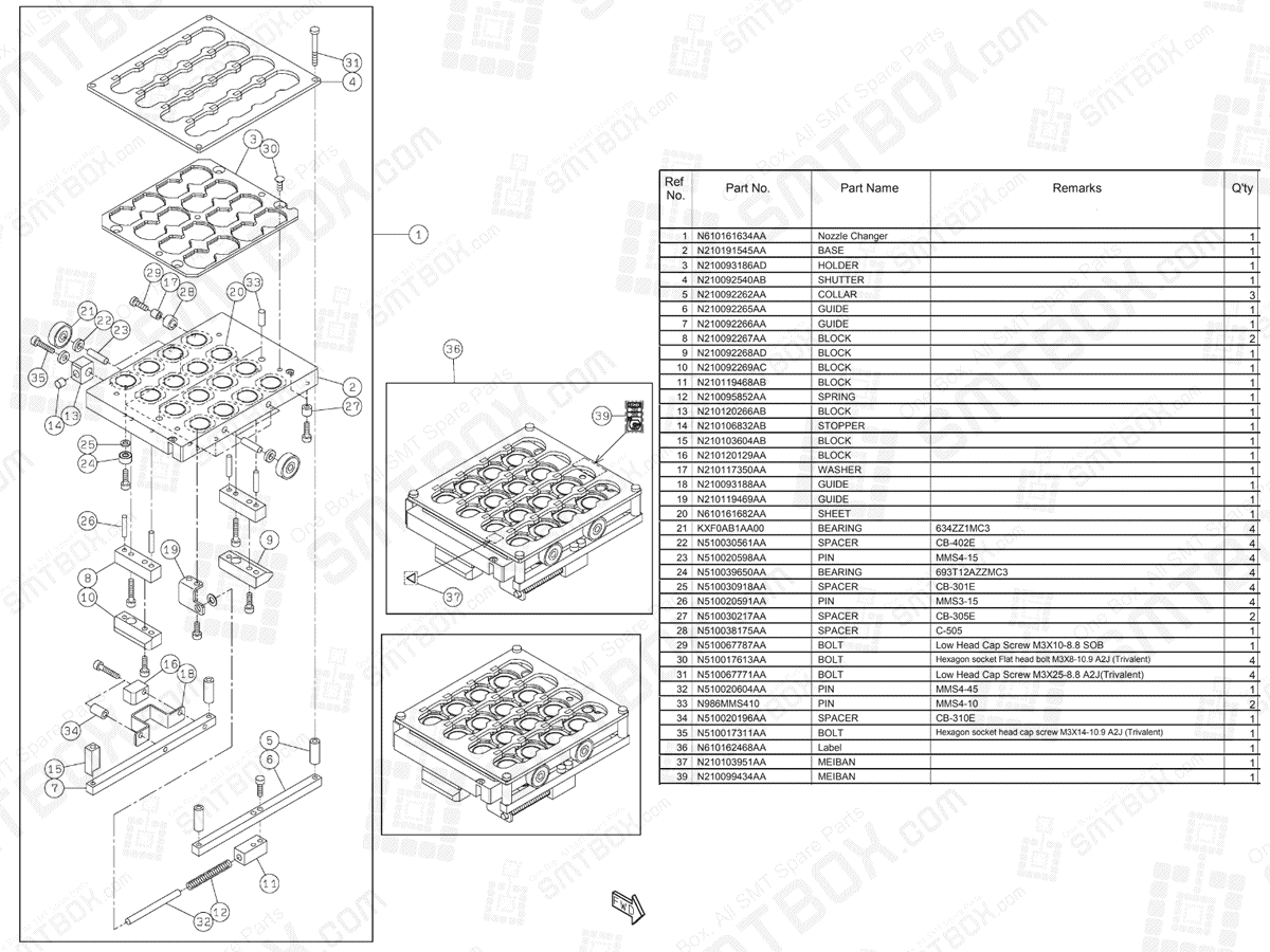 Panasonic NPM Nozzle Changer Unit (8 Nozzle Head) N610162467AA KN610162467AA-00