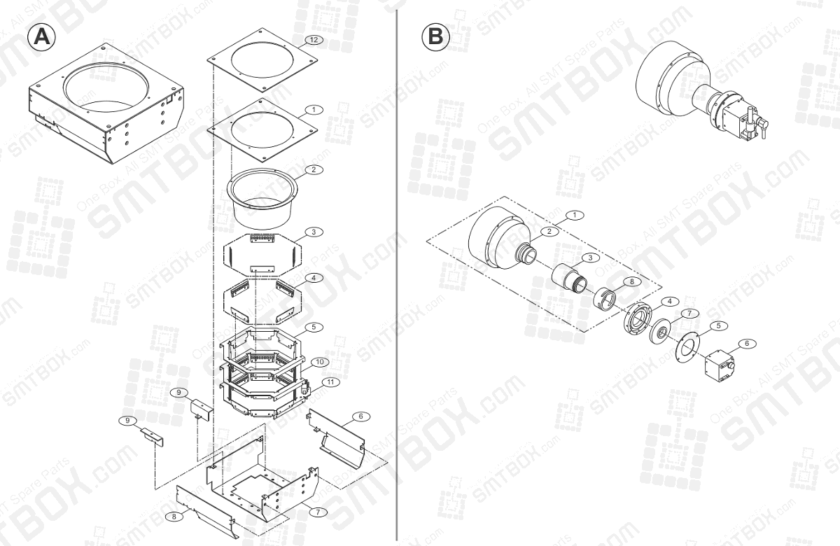 Sub Stage Camera A AM03-008825A & B AM03-000870A On Hanwha Techwin Excellent Modular EXCEN PRO (M) (D) (L) Component Placer