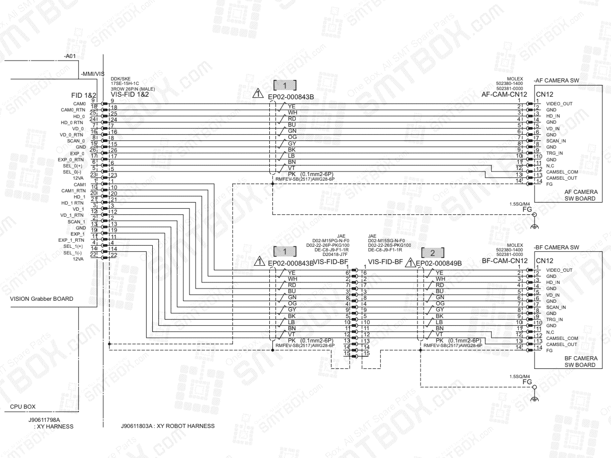 XY - AF, BF Fid Video Sig on Hanwha (Samsung Techwin) Excellent Modular Excen Pro D M L SMT Placer