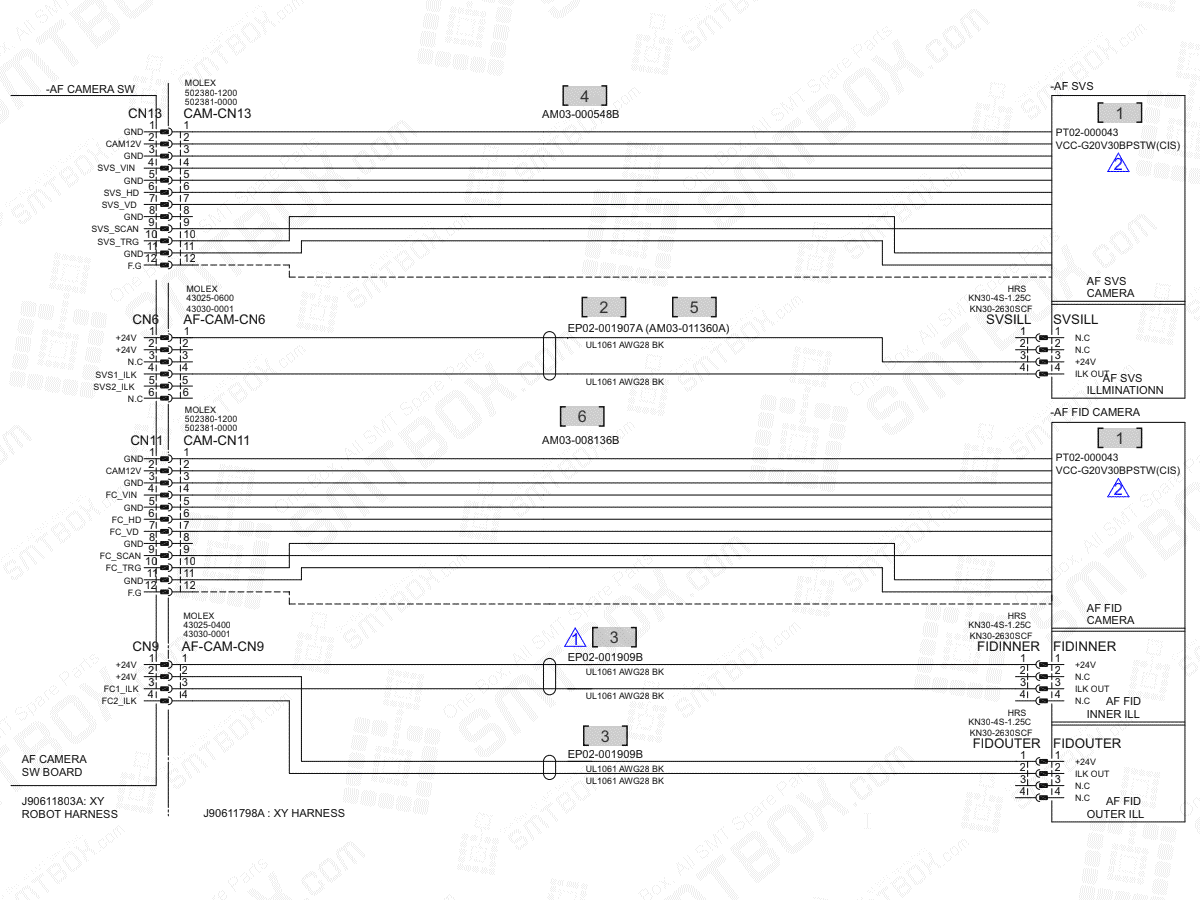 XY - AF SVS Fid Camera on Hanwha (Samsung Techwin) Excellent Modular Excen Pro D M L SMT Placer