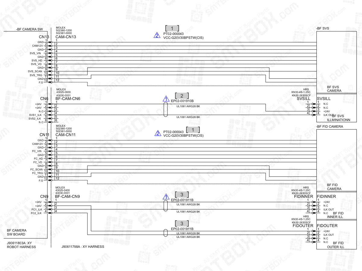 XY - BF SVS Fid Camera on Hanwha (Samsung Techwin) Excellent Modular Excen Pro D M L SMT Placer