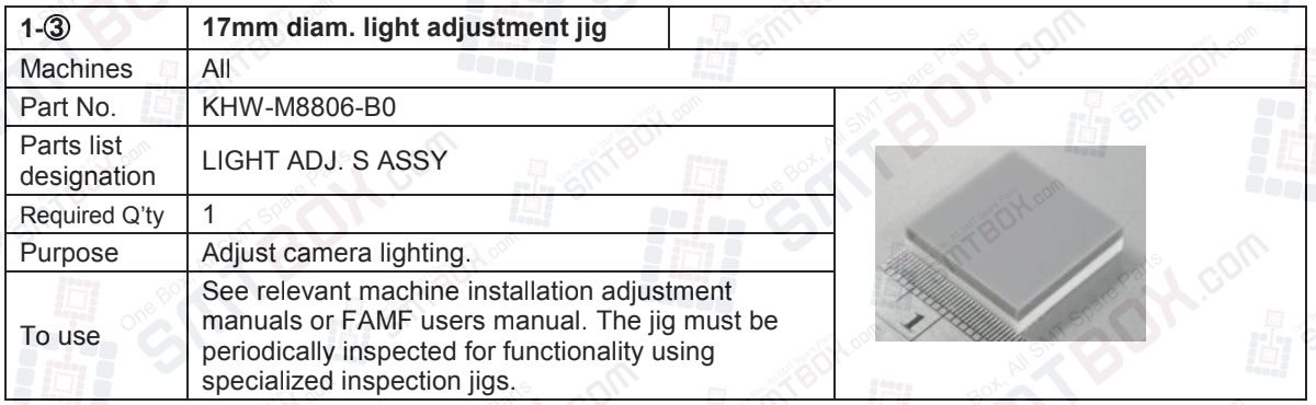 Yamaha 17mm Diammeter Light Adjustment Jig KHW-M8806-B0 For All Yamaha SMT Placement Machine