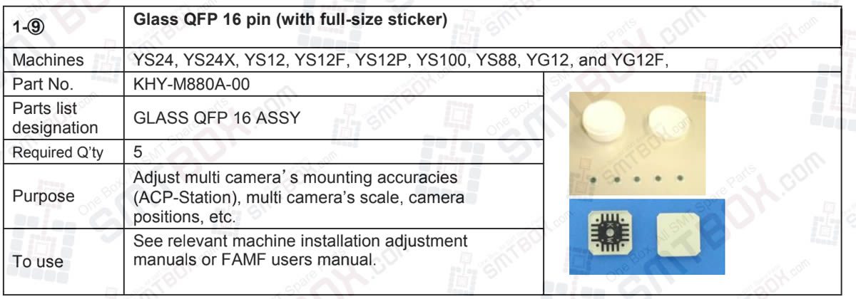 Glass QFP 16 Pin (With Full-Size Sticker) KHY-M880A-00 On Yamaha YS24, YS24X, YS12, YS12F, YS12P, YS100, YS88, YG12, and YG12F
