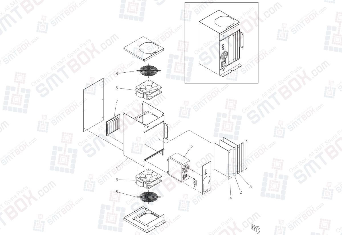 CPU BOX & Wiring N610015975AA on Panasonic SP18P-L Screen Printer NM-EJP1A