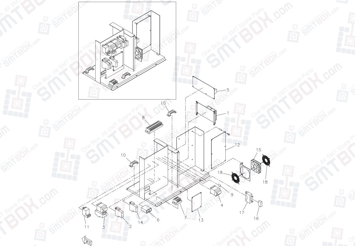 Power Unit N610013746AA on Panasonic SP18P-L Screen Printer NM-EJP1A