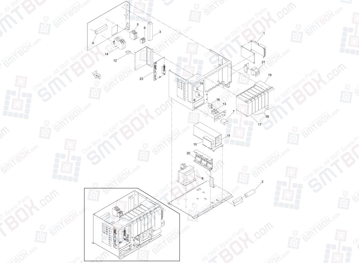 Power BOX and Wiring KXFK000LA01 on Panasonic SP60P-L High Speed Screen Printer