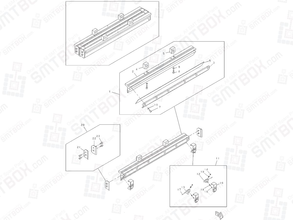 Panasonic Advanced Plastic Squeegee Set L=480mm N610070450AA For SP18P-L NM-EJP1A