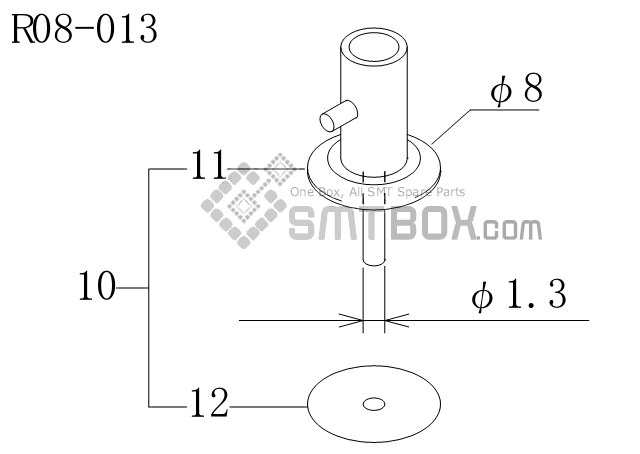 FUJI CP 742ME 02 CP 742E 01 CP 732 2 Nozzle Part No.ADCPH9542 Rating R08 013 side a