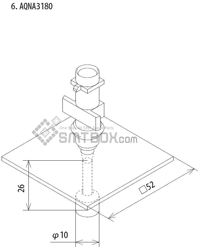 FUJI IP III 16 IP III 16JE IP IIIE 10 nozzle Part No.AQNA3180 side a