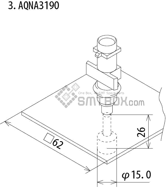 FUJI IP III 16 IP III 16JE IP IIIE 10 nozzle Part No.AQNA3190 side a