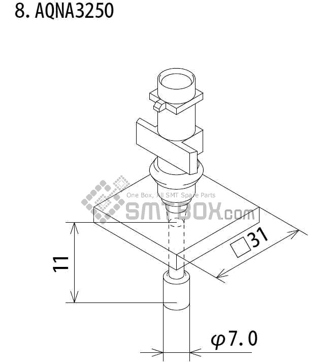 FUJI IP III 16 IP III 16JE IP IIIE 10 nozzle Part No.AQNA3250 side a