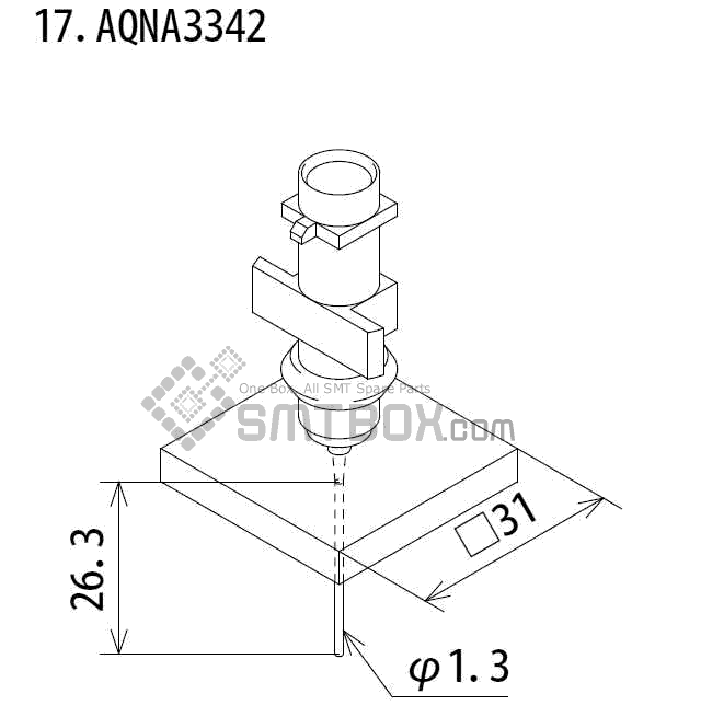 FUJI IP III 16 IP III 16JE IP IIIE 10 nozzle Part No.AQNA3342 side a