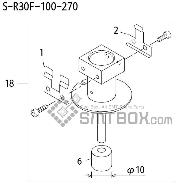 FUJI QP 242E 10 QP 242E(10JE) Nozzle Part No.ABHPN6288 Rating S R30F 100 270 side a