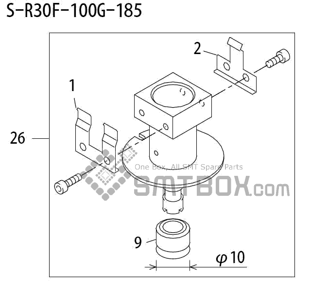 FUJI QP 242E 10 QP 242E(10JE) Nozzle Part No.ABHPN6348 Rating S R30F 100G 185 side a