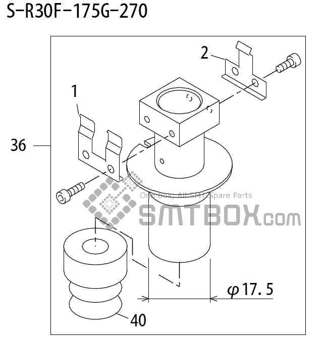 FUJI QP 242E 10 QP 242E(10JE) Nozzle Part No.ABHPN6705 Rating S R30F 175G 270 side a
