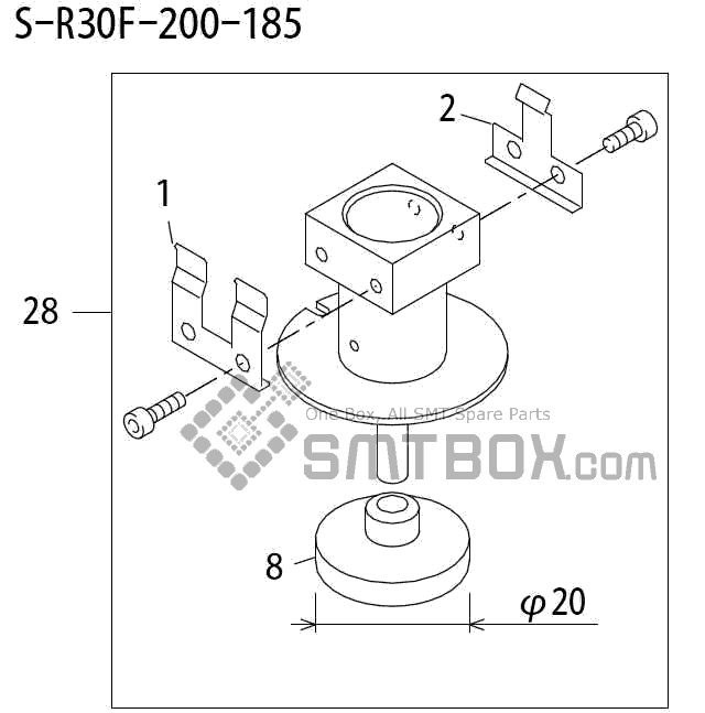 FUJI QP 242E 10 QP 242E(10JE) Nozzle Part No.ABHPN6797 Rating S R30F 200 185 side a