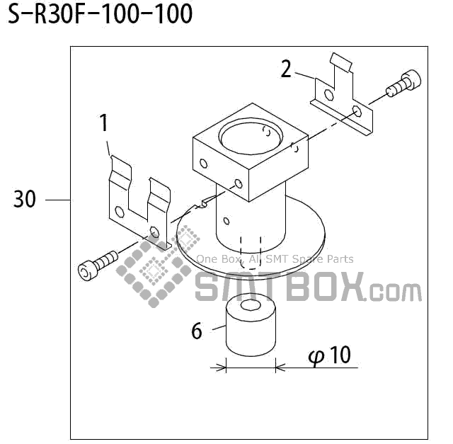 FUJI QP 242E 10 QP 242E(10JE) Nozzle Part No.ABHPN6826 Rating S R30F 100 100 side a
